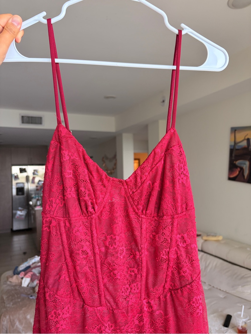 Peppermayo Red Lace Maxi Dress - Picture 9 of 11